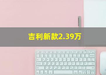 吉利新款2.39万