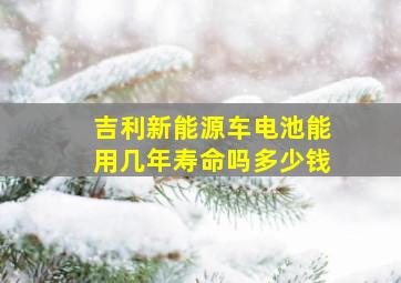 吉利新能源车电池能用几年寿命吗多少钱