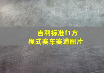 吉利标准f1方程式赛车赛道图片