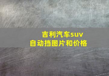 吉利汽车suv自动挡图片和价格