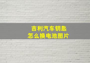 吉利汽车钥匙怎么换电池图片