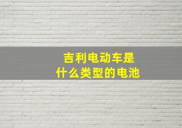 吉利电动车是什么类型的电池