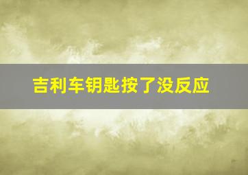 吉利车钥匙按了没反应