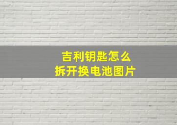 吉利钥匙怎么拆开换电池图片