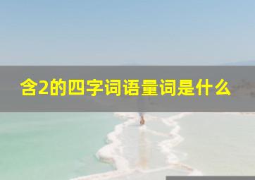 含2的四字词语量词是什么