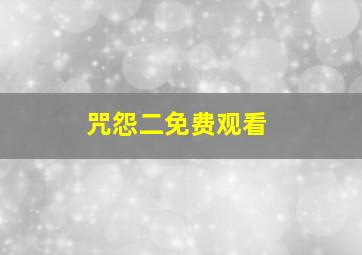 咒怨二免费观看