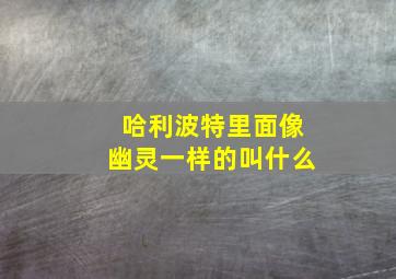 哈利波特里面像幽灵一样的叫什么