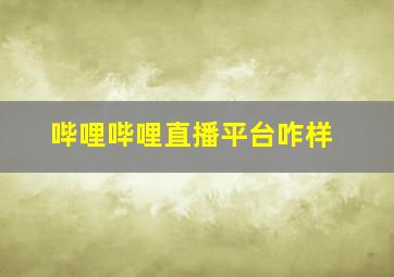 哔哩哔哩直播平台咋样