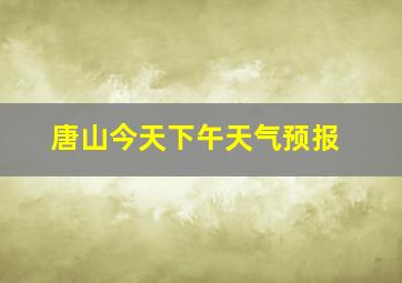 唐山今天下午天气预报