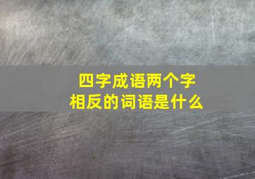 四字成语两个字相反的词语是什么