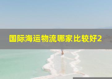 国际海运物流哪家比较好2