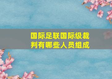 国际足联国际级裁判有哪些人员组成