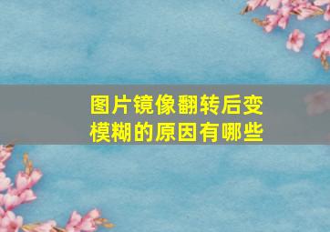 图片镜像翻转后变模糊的原因有哪些