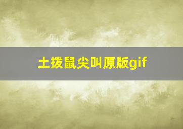 土拨鼠尖叫原版gif