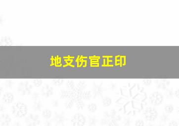 地支伤官正印