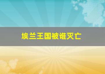 埃兰王国被谁灭亡