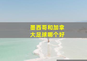 墨西哥和加拿大足球哪个好