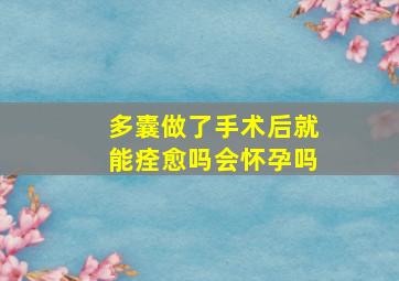 多囊做了手术后就能痊愈吗会怀孕吗