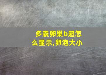 多囊卵巢b超怎么显示,卵泡大小