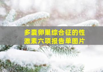 多囊卵巢综合征的性激素六项报告单图片