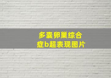 多囊卵巢综合症b超表现图片