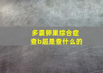 多囊卵巢综合症查b超是查什么的