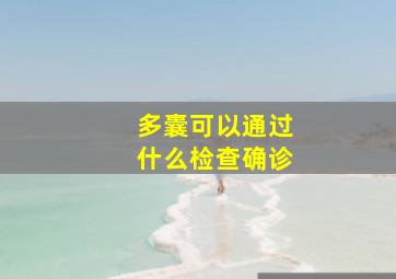 多囊可以通过什么检查确诊