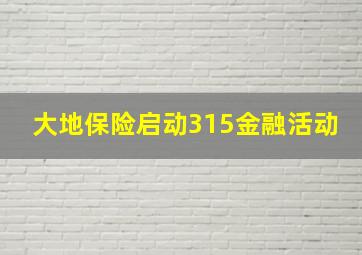 大地保险启动315金融活动