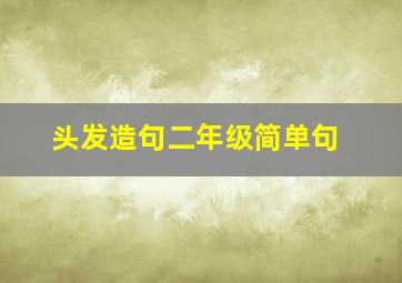 头发造句二年级简单句