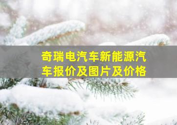 奇瑞电汽车新能源汽车报价及图片及价格