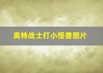 奥特战士打小怪兽图片