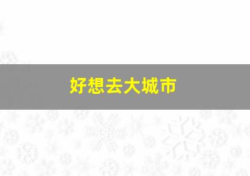 好想去大城市