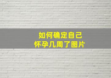 如何确定自己怀孕几周了图片