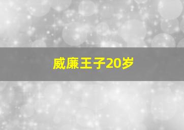 威廉王子20岁