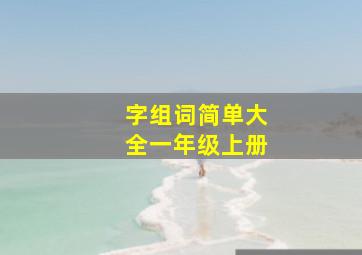 字组词简单大全一年级上册