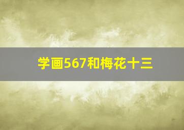 学画567和梅花十三