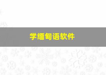 学缅甸语软件