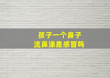 孩子一个鼻子流鼻涕是感冒吗