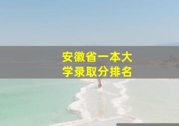 安徽省一本大学录取分排名