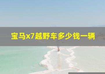 宝马x7越野车多少钱一辆