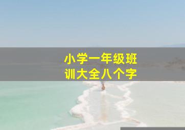 小学一年级班训大全八个字