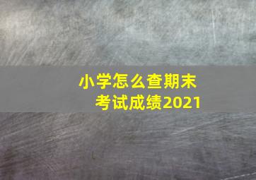 小学怎么查期末考试成绩2021