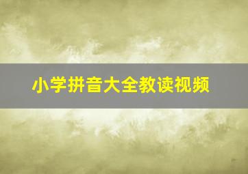 小学拼音大全教读视频