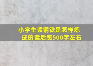 小学生读钢铁是怎样炼成的读后感500字左右