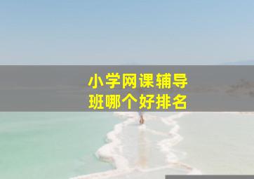 小学网课辅导班哪个好排名