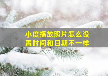 小度播放照片怎么设置时间和日期不一样