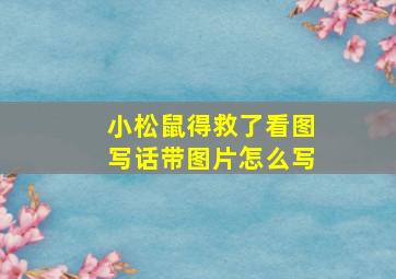 小松鼠得救了看图写话带图片怎么写