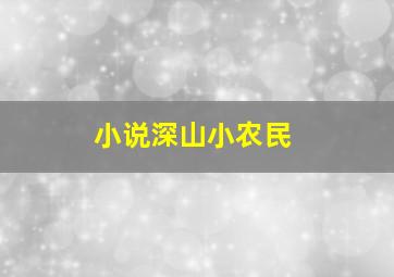 小说深山小农民