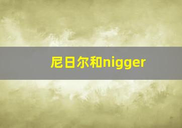 尼日尔和nigger