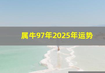 属牛97年2025年运势